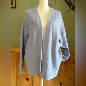 Free People lilac open-front, ribbed knit cardigan with pockets size Small